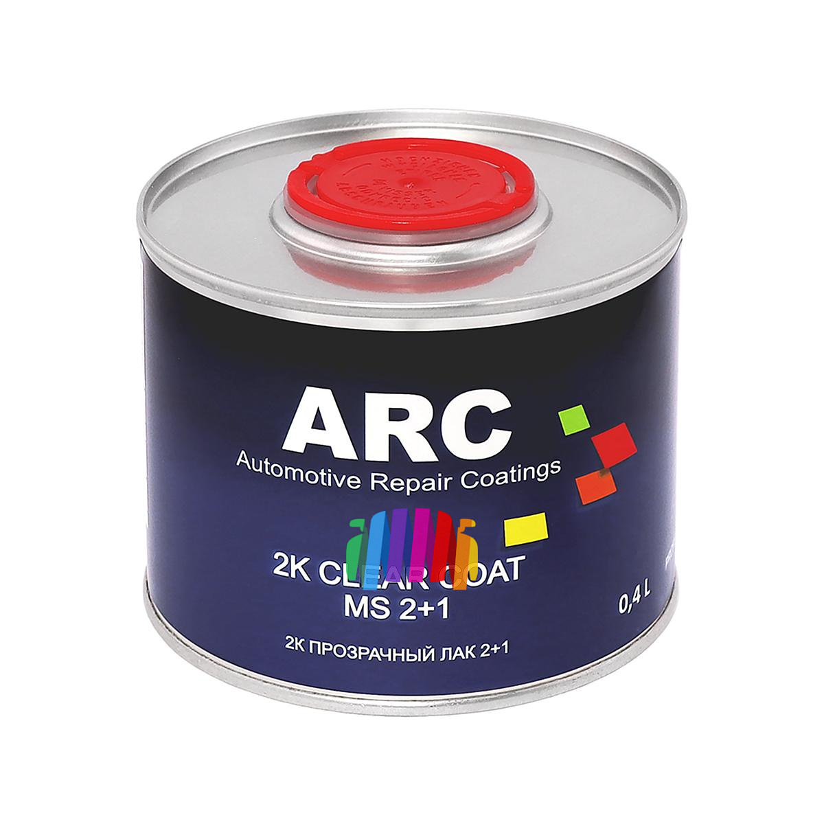 Прозрачный акриловый автомобильный лак ARC 2K MS 2+1 Clear Coat 0,4 л. с отвердителем 0,2 л. 2