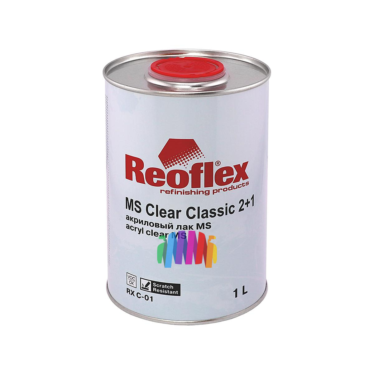 Лак акриловый Reoflex MS 2+1 Clear Classic 1 л. с отвердителем 0,5 л. 3