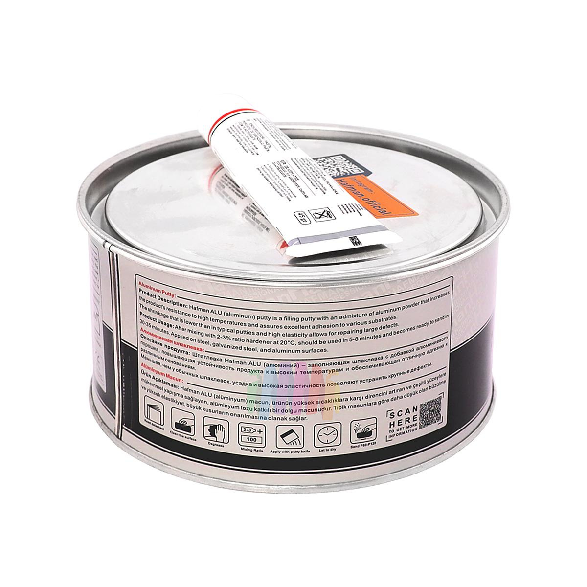 Шпатлевка автомобильная с алюминием Hafman Alu 1,9 кг. 2