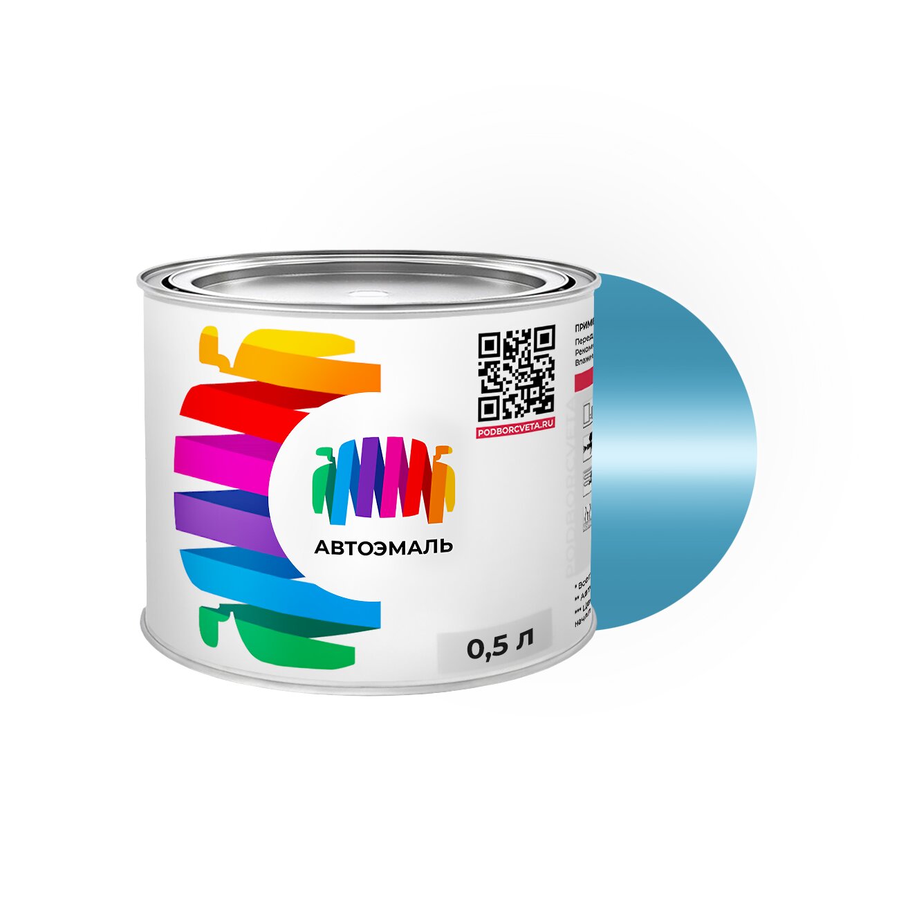 Автоэмаль Mitsubishi (Мицубиси) «Light Blue», код цвета CMT10022, T22 (синий), базовая краска 0,5 л.