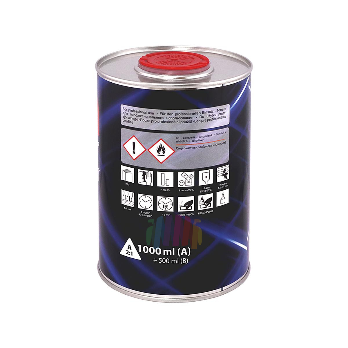 Лак акриловый прозрачный ILPA HS 2+1 Clear Coat 1 л. с отвердителем 0,5 л. 4