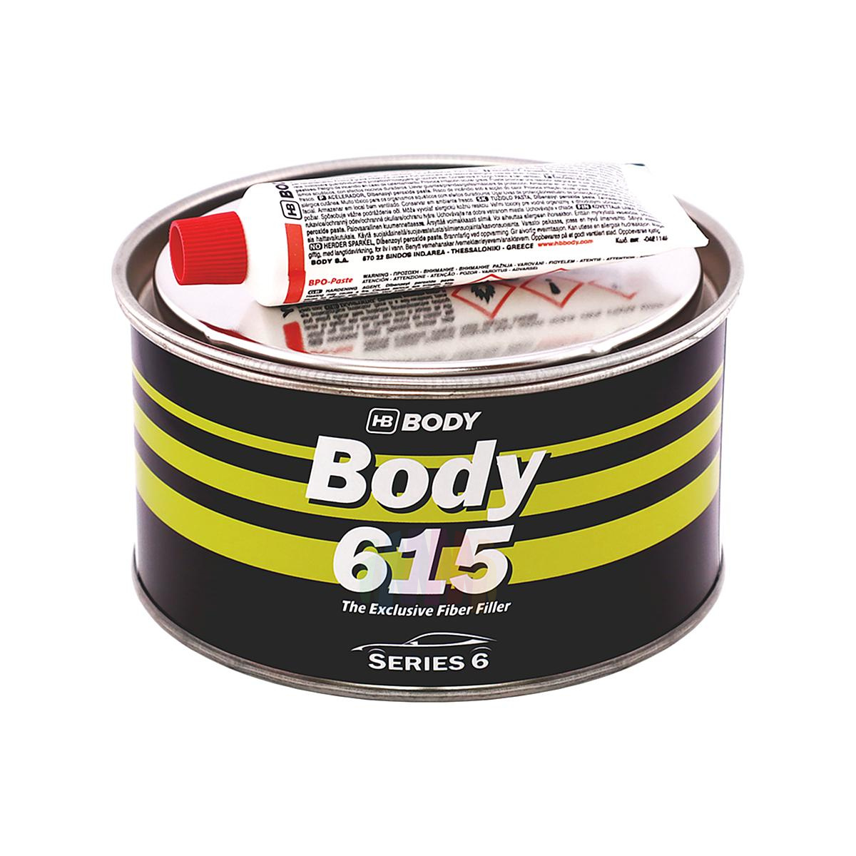 HB BODY 615 Fiber Автомобильная наполняющая высокопрочная шпатлевка со стекловолокном 0,9 кг.