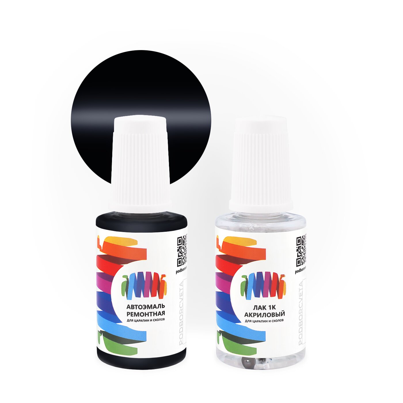 Подкраска для Renault (Рено) «Bleu Crepuscule», код цвета 21563 (черный), базовая автоэмаль с кисточкой от сколов и царапин, штрих-корректор 20 мл.