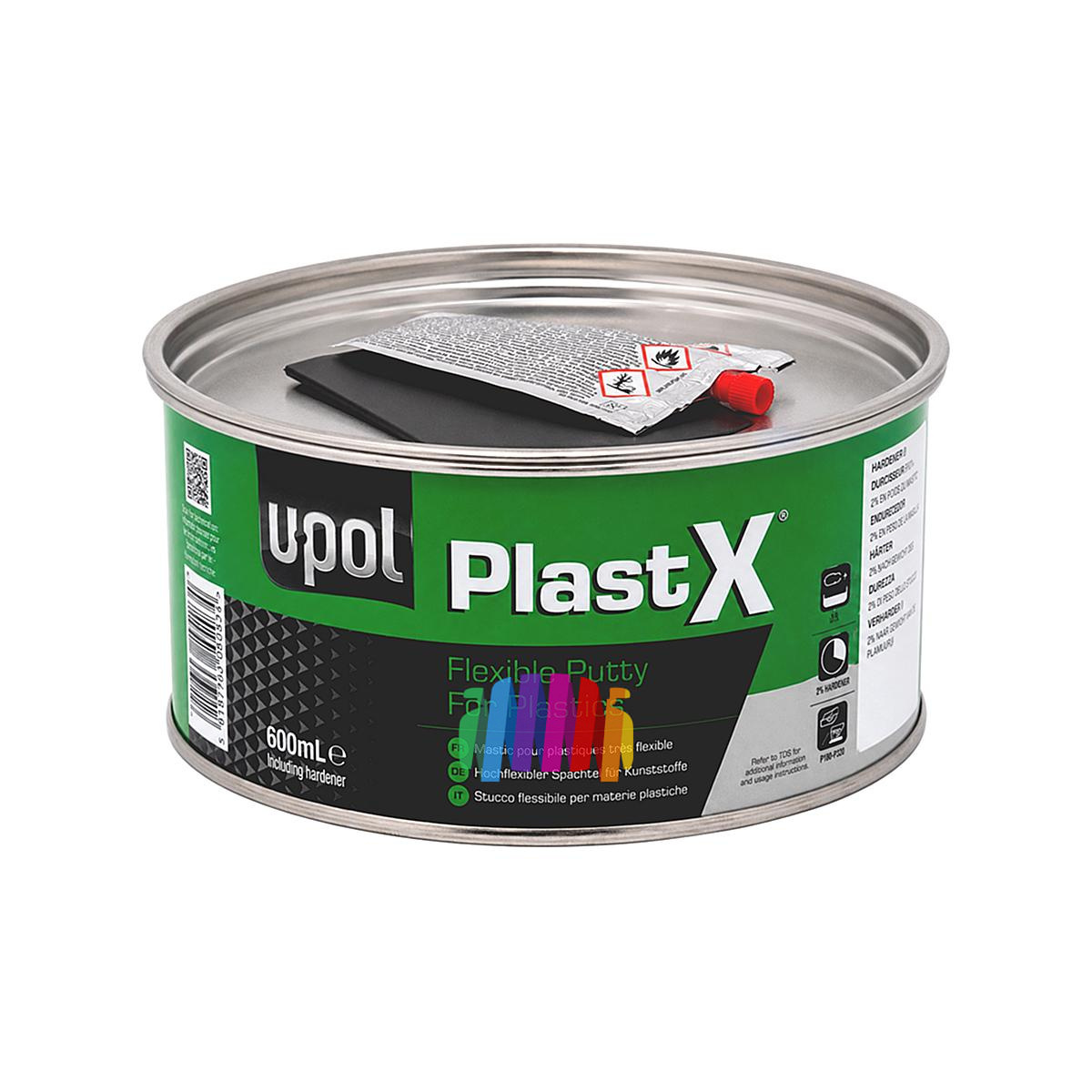 Шпатлевка для пластика эластичная U-POL PLAS/6 Plast X 6 Plastic Filler 600 мл. 2