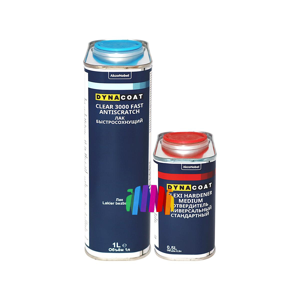 Лак автомобильный быстросохнущий против царапин Dynacoat 3000 Antiscratch Fast 1 л. 2