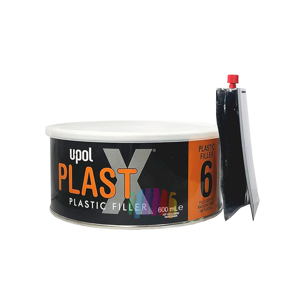 Шпатлевка для пластика эластичная U-POL PLAS/6 Plast X 6 Plastic Filler 600 мл. 3