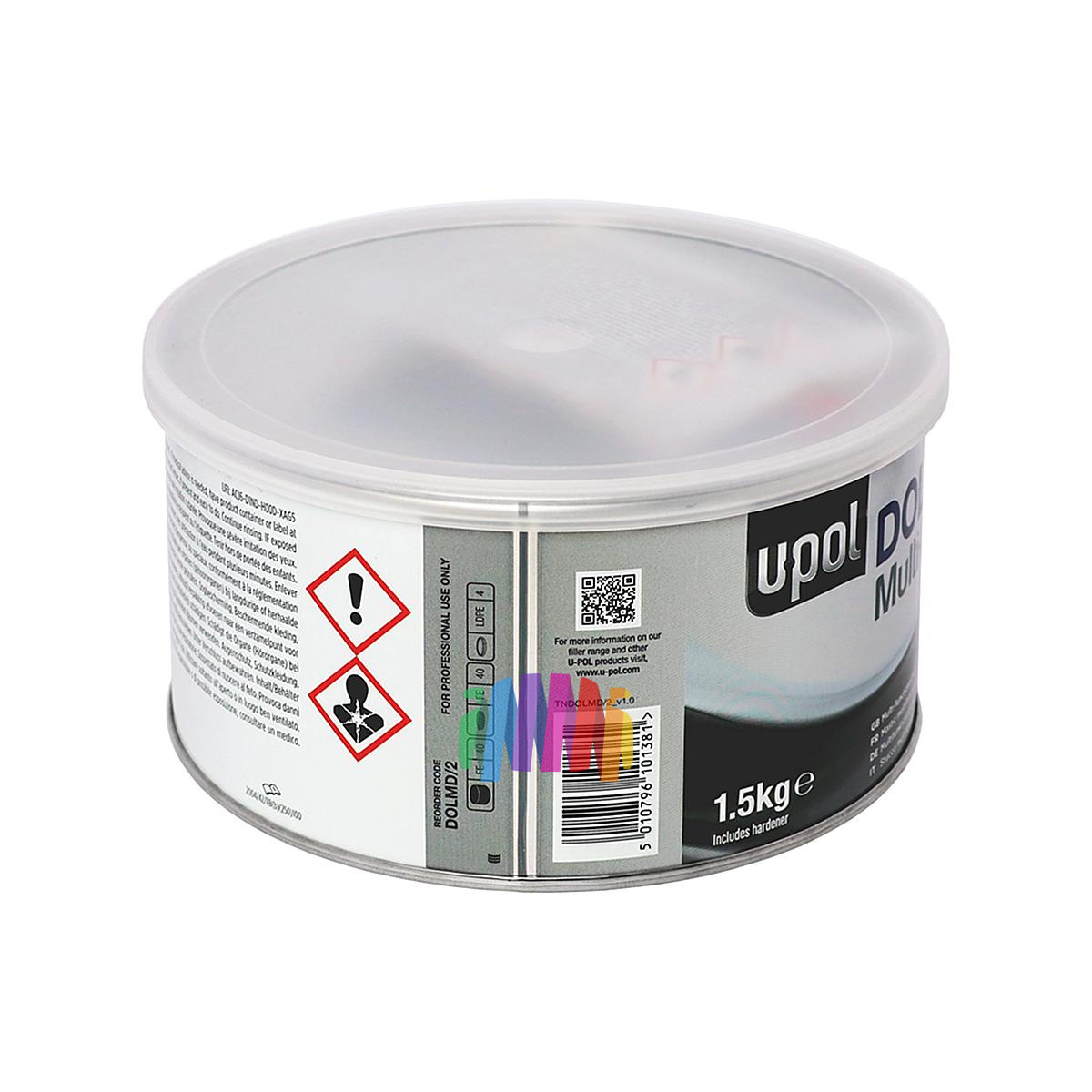 Шпатлевка высокоплотная армированная автомобильная U-POL Dolphin Multi Deep 1,5 кг. 2