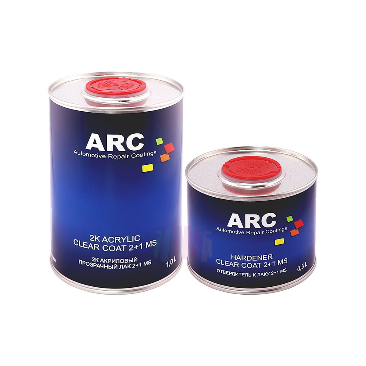 ARC 2+1 MS Clear Coat Прозрачный акриловый лак 1 л. с отвердителем 0,5 л.