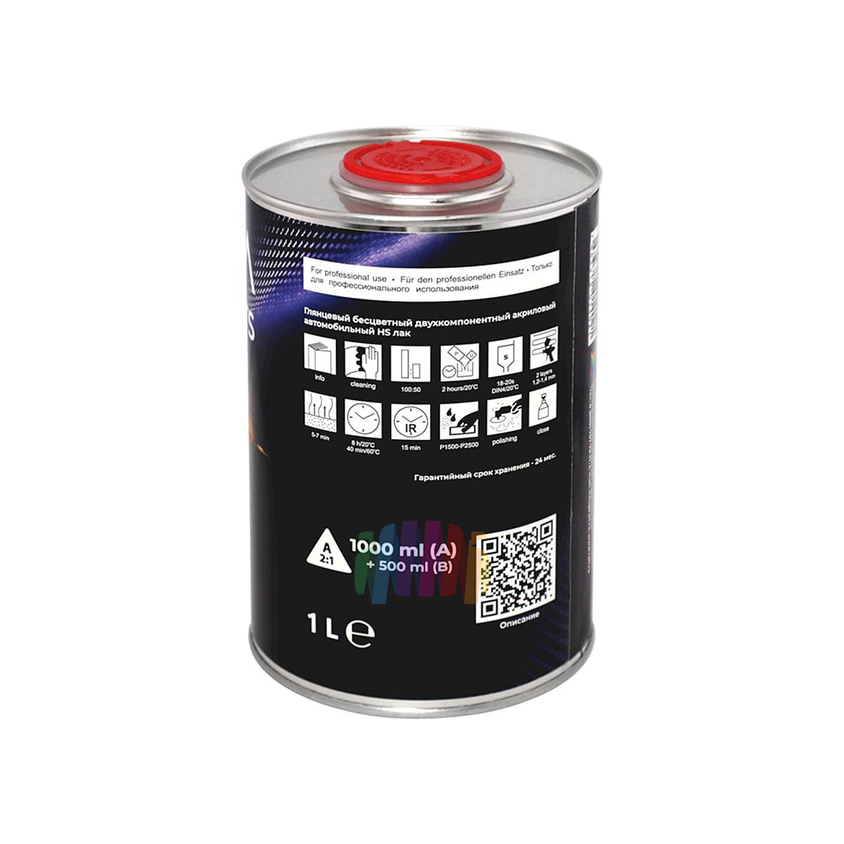 Прозрачный глянцевый акриловый автомобильный лак NOVA Flexicoats 2+1 HS 1 л. с отвердителем 0,5 л. 4