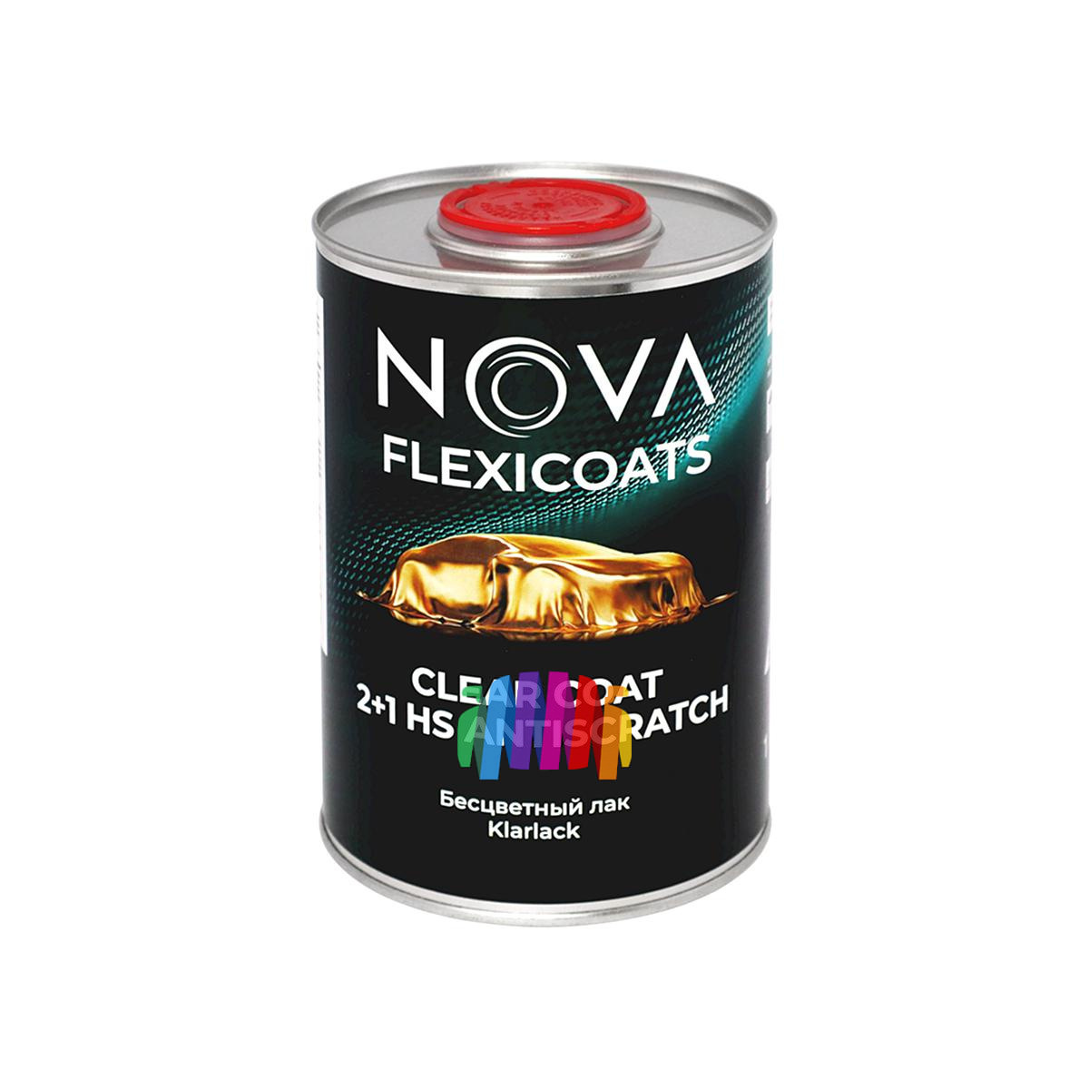 Устойчивый к царапинам автомобильный акриловый лак NOVA Flexicoats 2+1 HS Antiscratch 1 + 0,5 л. 3
