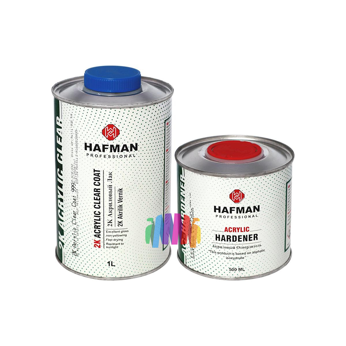 Акриловый прозрачный автомобильный лак Hafman 999 2K Acrylic Clear Coat 1 л. с отвердителем H292 0,5