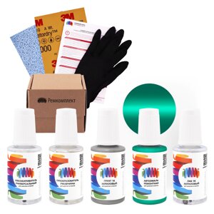 Ремкомплект для Mitsubishi (Мицубиси) «Cancun Green», код цвета AC11039, G39 (зеленый), базовая автоэмаль, набор для ремонта сколов и царапин