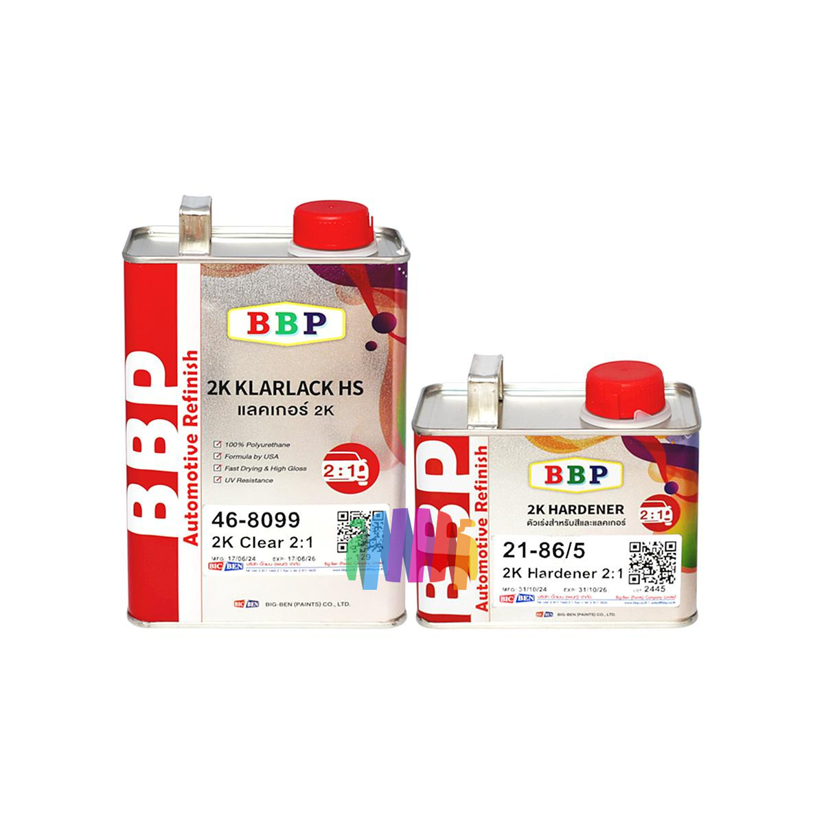 BBP BIC BEN Лак акриловый 2K HS Clear 2:1 1 л. с отвердителем 0,5 л. 01