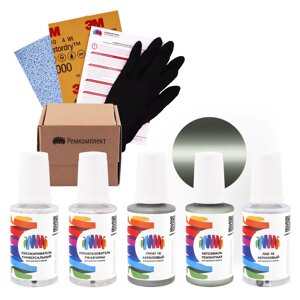 Ремкомплект для Citroen (Ситроен) «Mer du Nord», код цвета KQT, KQTC (серый), базовая автоэмаль, набор для ремонта сколов и царапин