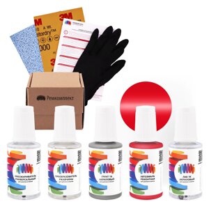 Ремкомплект для Man-Buessing (МАН) «Red», код цвета FS43K2401, K2401 (красный), базовая автоэмаль, набор для ремонта сколов и царапин