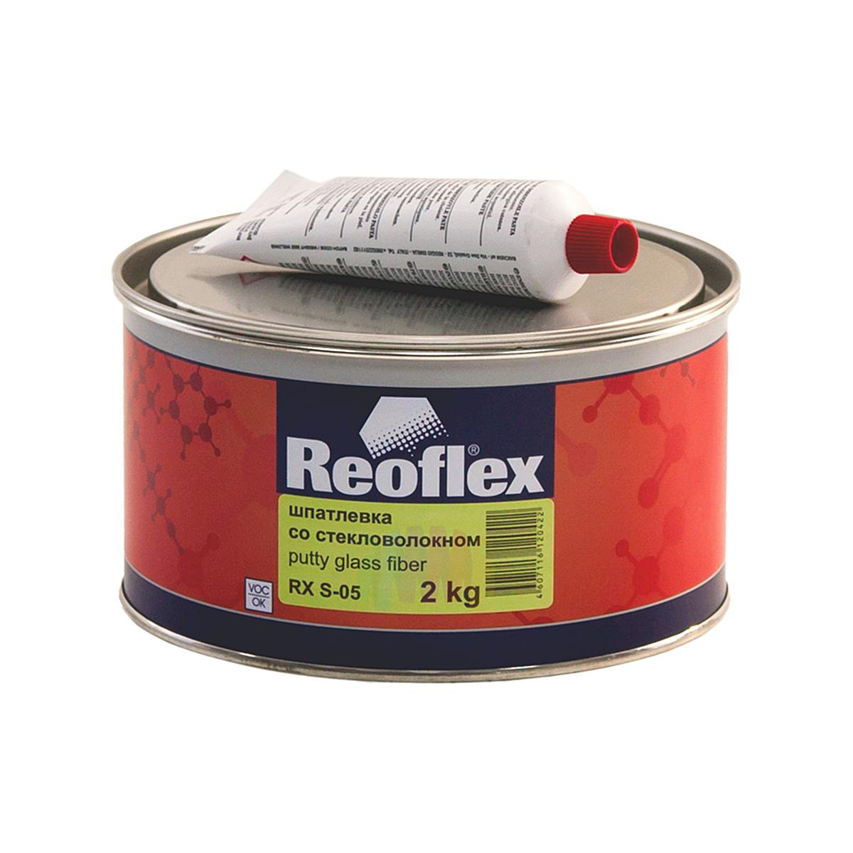 REOFLEX RX S-05 Glass Fiber Шпатлевка со стекловолокном 2 кг.