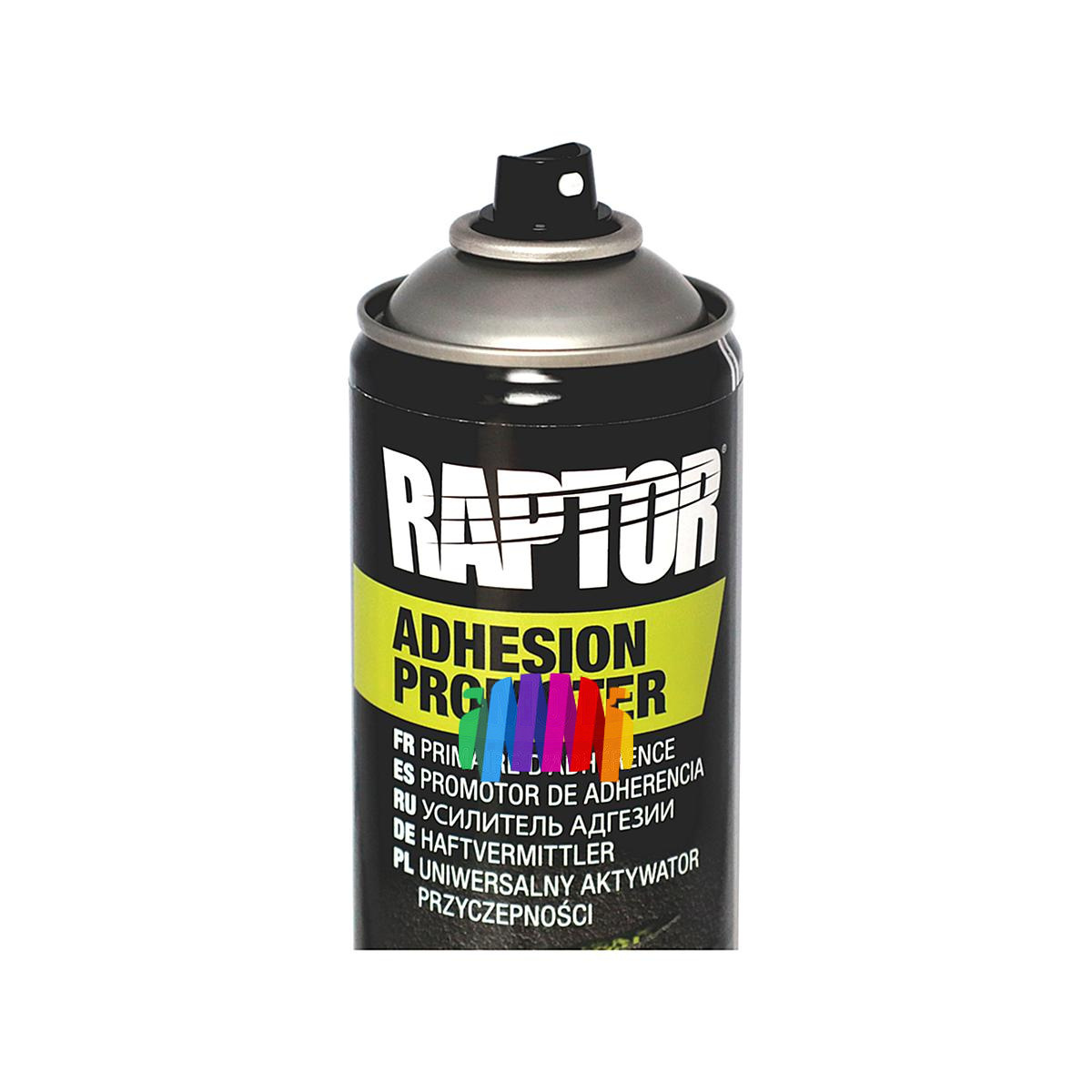 Автомобильнй грунт усилитель адгезии U-POL Raptor Adhesion Promoter прозрачный аэрозоль 450 мл. 3