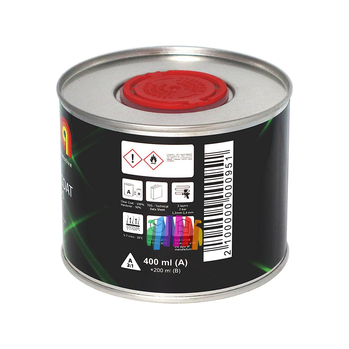 Лак акриловый Ilpa MS 2+1 Clear Coat бесцветный 0,4 л. с отвердителем 0,2 л 4