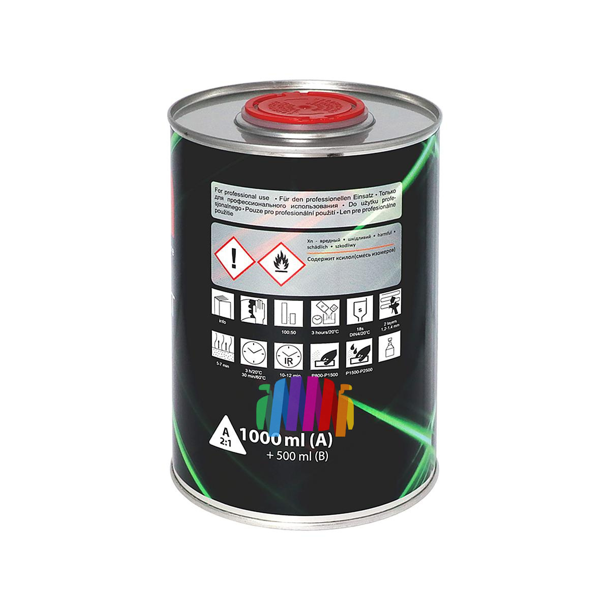 Лак акриловый ILPA MS 2+1 Clear Coat бесцветный 1 л. с отвердителем 0,5 л. 4
