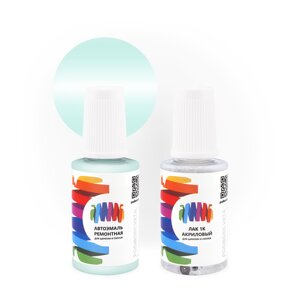 Подкраска для Peugeot (Пежо) «Vert Sepale», код цвета ERW, P0RW (зеленый), базовая автоэмаль с кисточкой от сколов и царапин, штрих-корректор 20 мл.