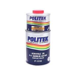 POLITEK F1110 4+1 2K HS Acrylic Filler Акриловый автомобильный грунт наполнитель 1 л. с отвердителем 0,25 л.