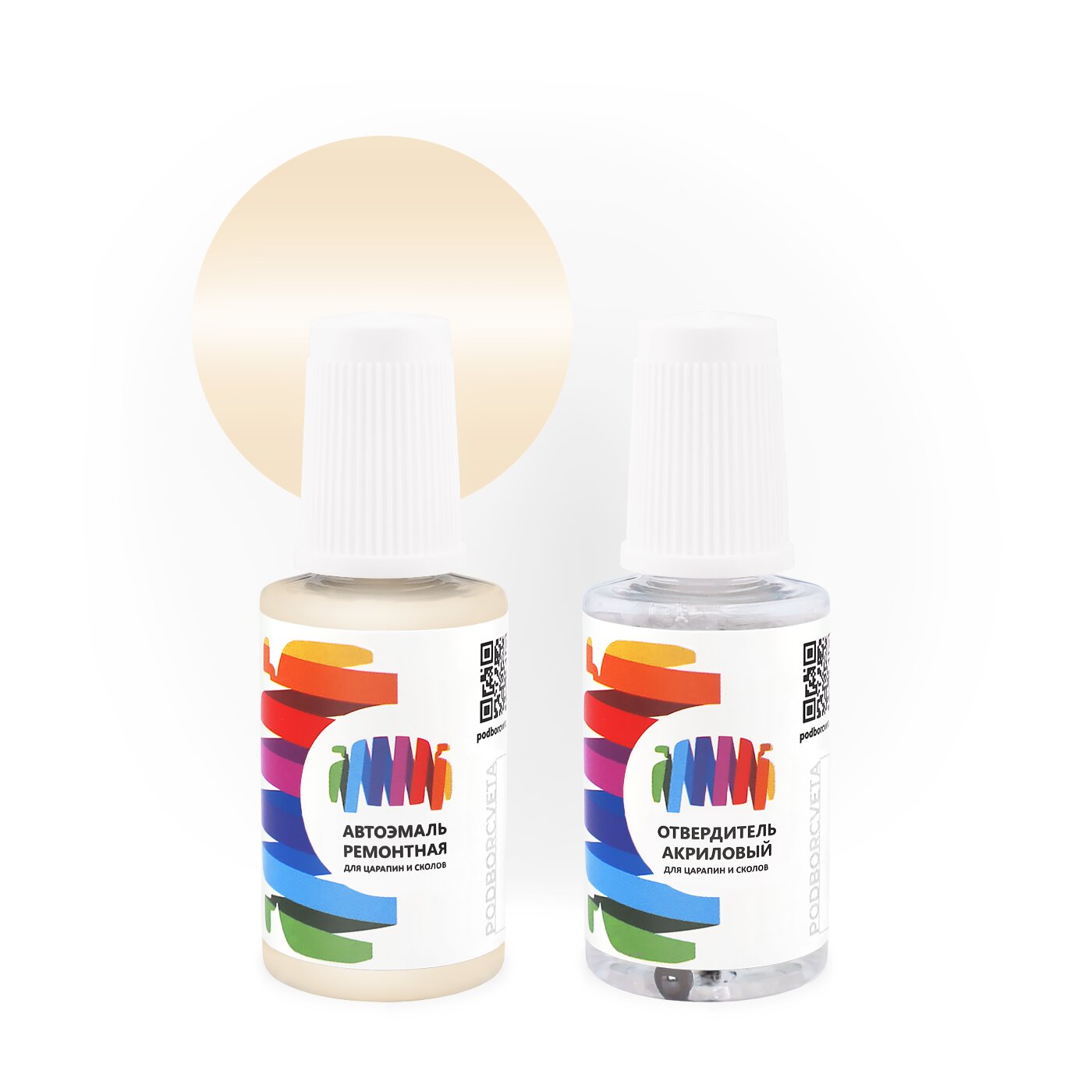 Подкраска для Mercury (Меркури) «Ivory (int.)», код цвета AUAAXXJ, FA4247I, M4247J (бежевый), акриловая автоэмаль с кисточкой от сколов и царапин, штрих-корректор 20 мл.