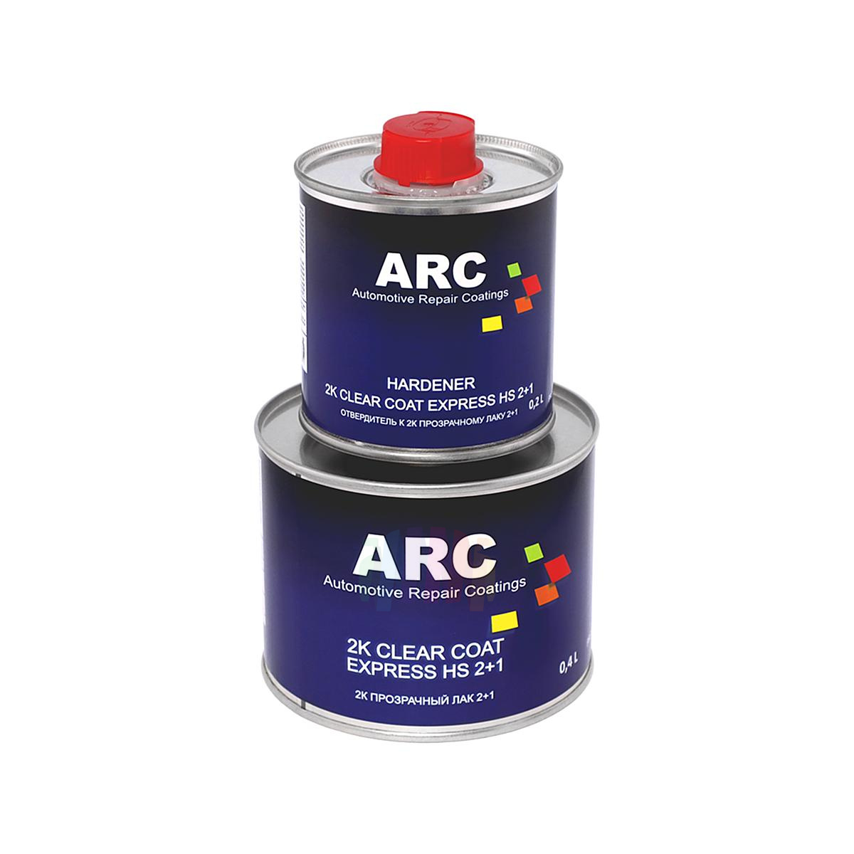 Прозрачный акриловый лак ARC 2K Express HS 2+1 Clear Coat 0,4 л. с отвердителем 0,2 л. 4