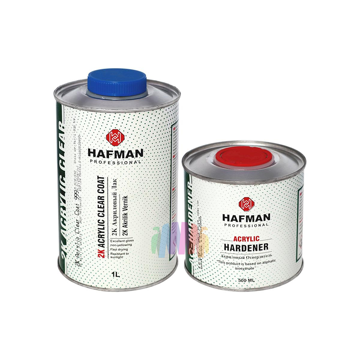 Акриловый прозрачный автомобильный лак Hafman 999 2K Acrylic Clear Coat 1 л. с отвердителем H292 0,5