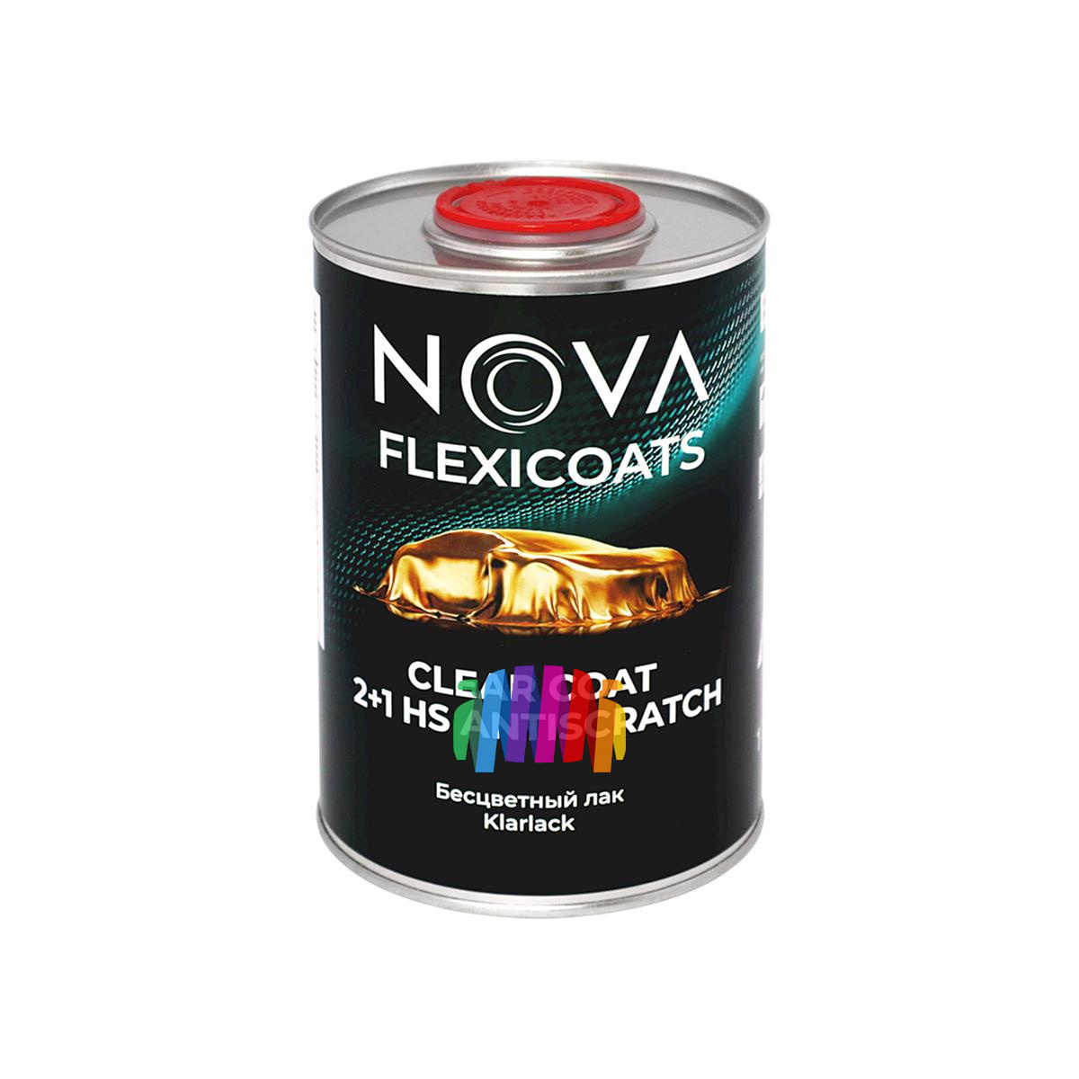 Устойчивый к царапинам автомобильный акриловый лак NOVA Flexicoats 2+1 HS Antiscratch 1 + 0,5 л. 3