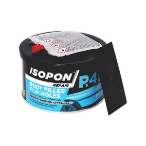 U-POL ISOPON P40/S Body Filler For Holes Автомобильная шпатлевка со стекловолокном для ремонта отверстий в металле 250 мл.