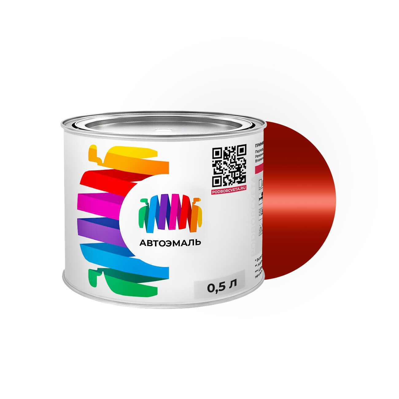 Автоэмаль Mitsubishi (Мицубиси) «Ankara Red», код цвета AC10678, R78, UD (оранжево-красный), базовая краска 0,5 л.