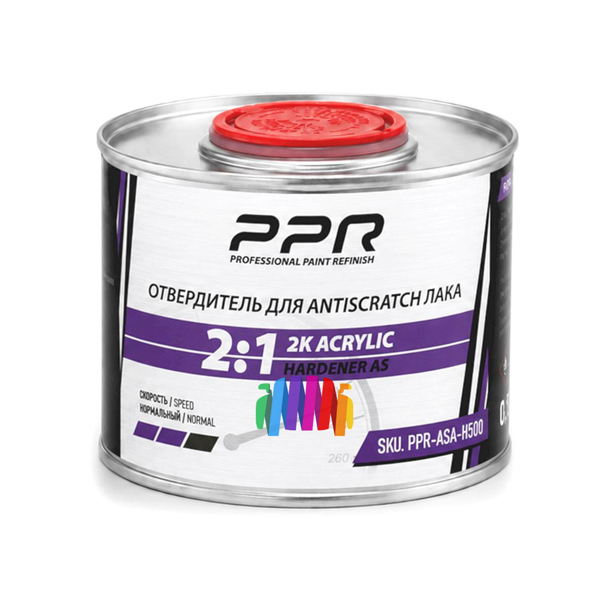 Глянцевый акриловый лак против царапин PPR 2K ANTISCRATCH 1 л. с отвердителем 0,5 л. 5