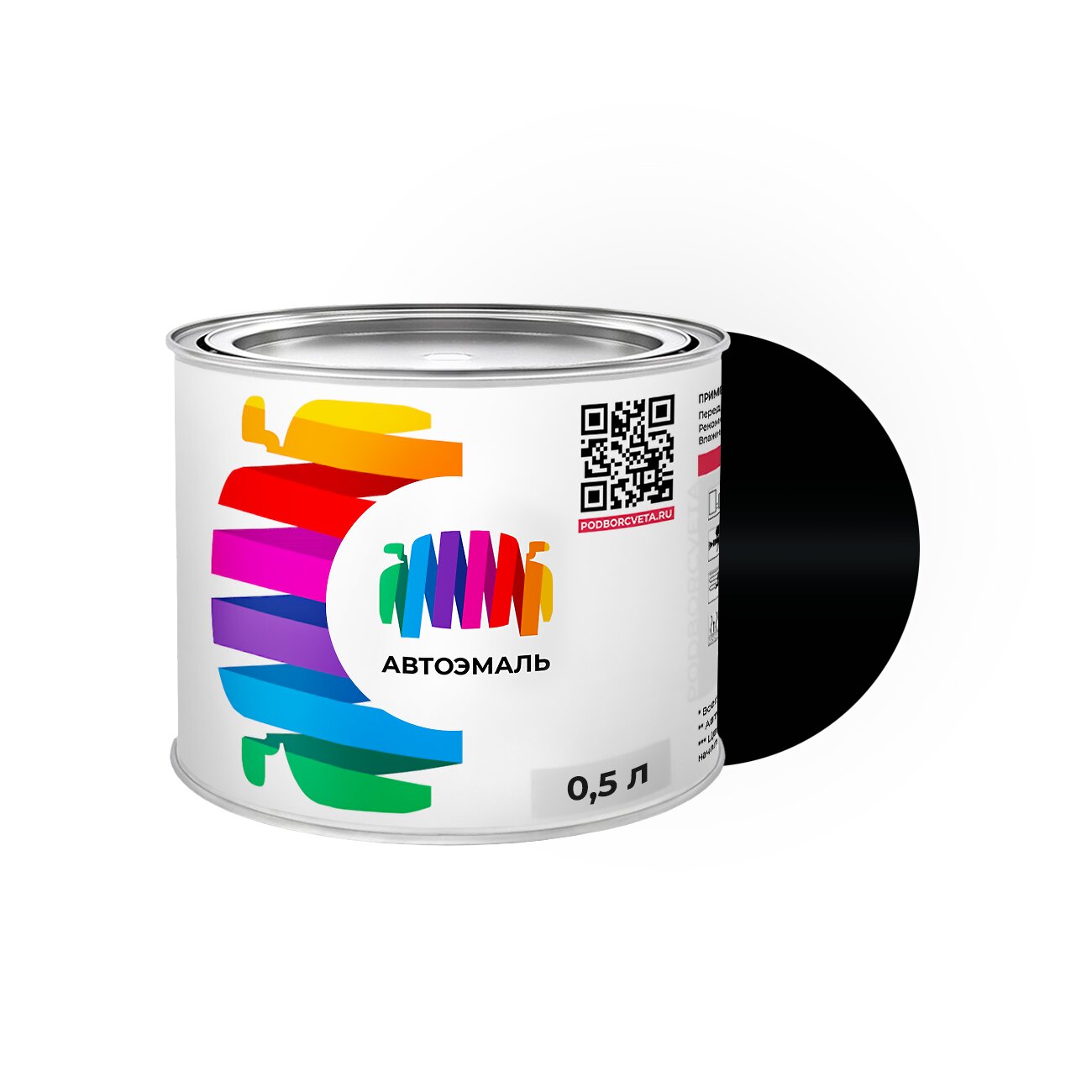 Автоэмаль Ford (Форд) «Black», код цвета JASAXXH (черный), базовая краска 0,5 л.