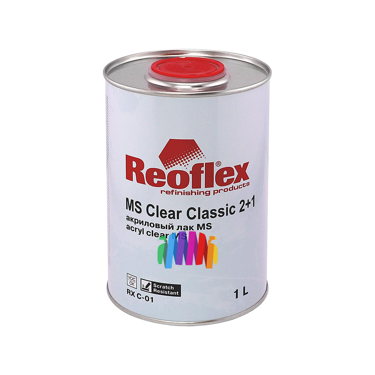 Лак акриловый Reoflex MS 2+1 Clear Classic 1 л. с отвердителем 0,5 л. 3