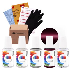 Ремкомплект для Lexus (Лексус) «Magenta», код цвета 3L3 (красный), базовая автоэмаль, набор для ремонта сколов и царапин