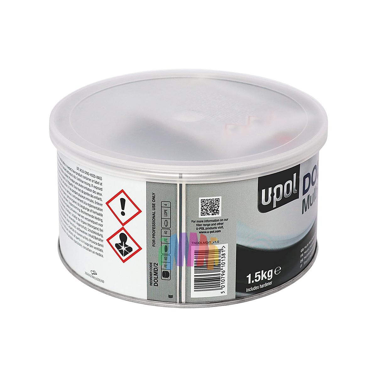 Шпатлевка высокоплотная армированная автомобильная U-POL Dolphin Multi Deep 1,5 кг. 2