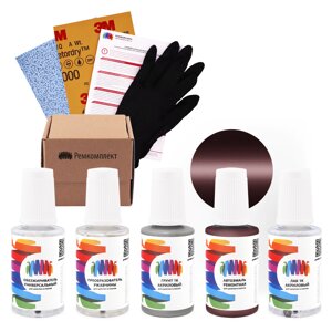 Ремкомплект для Nissan (Ниссан) «Burberry», код цвета AW7 (красный), базовая автоэмаль, набор для ремонта сколов и царапин