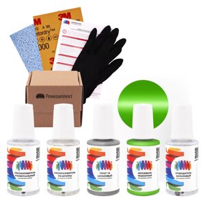 Ремкомплект для Volkswagen (Фольксваген) «Gruen», код цвета L64P (зеленый), акриловая автоэмаль, набор для ремонта сколов и царапин